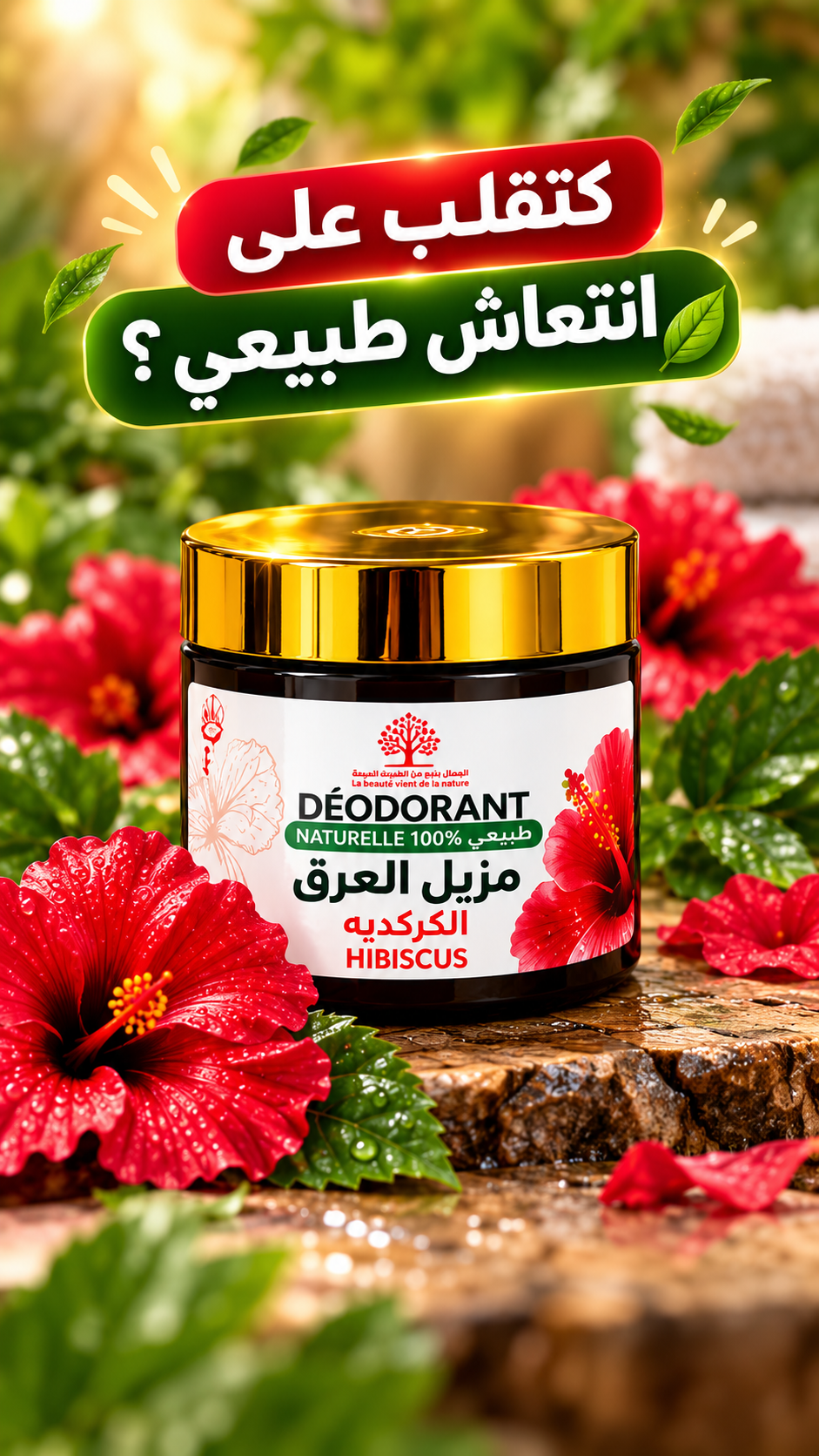 NAYORA Déodorant Naturel à l'Hibiscus – 40g